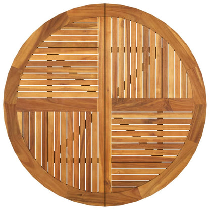vidaXL Garden Table Ø 110 cm Solid Wood Acacia - Brown - 110 x 110 x 75 cm