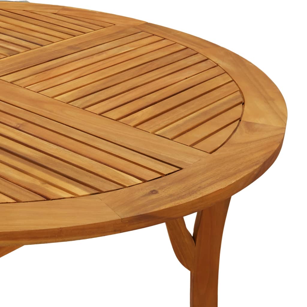 vidaXL Garden Table Ø 110 cm Solid Wood Acacia - Brown - 110 x 110 x 75 cm