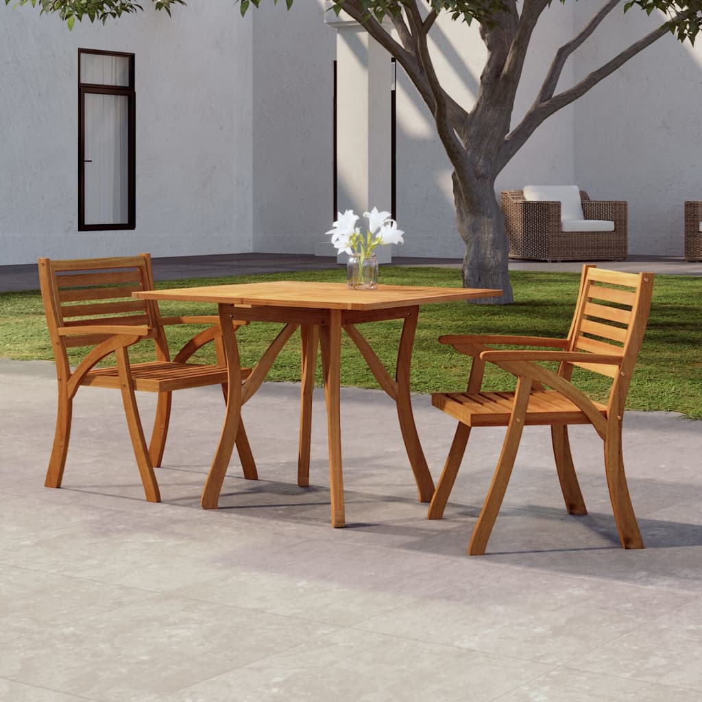 vidaXL Garden Table 85x85x75 cm Solid Wood Acacia - Brown - 25245