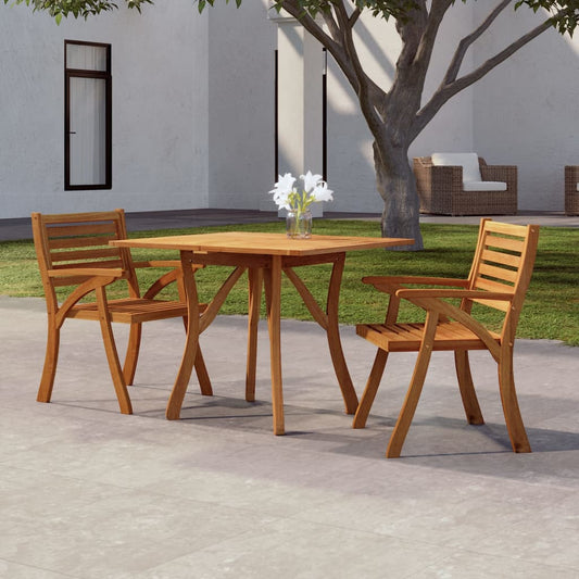 vidaXL Garden Table 85x85x75 cm Solid Wood Acacia - Brown - 25245