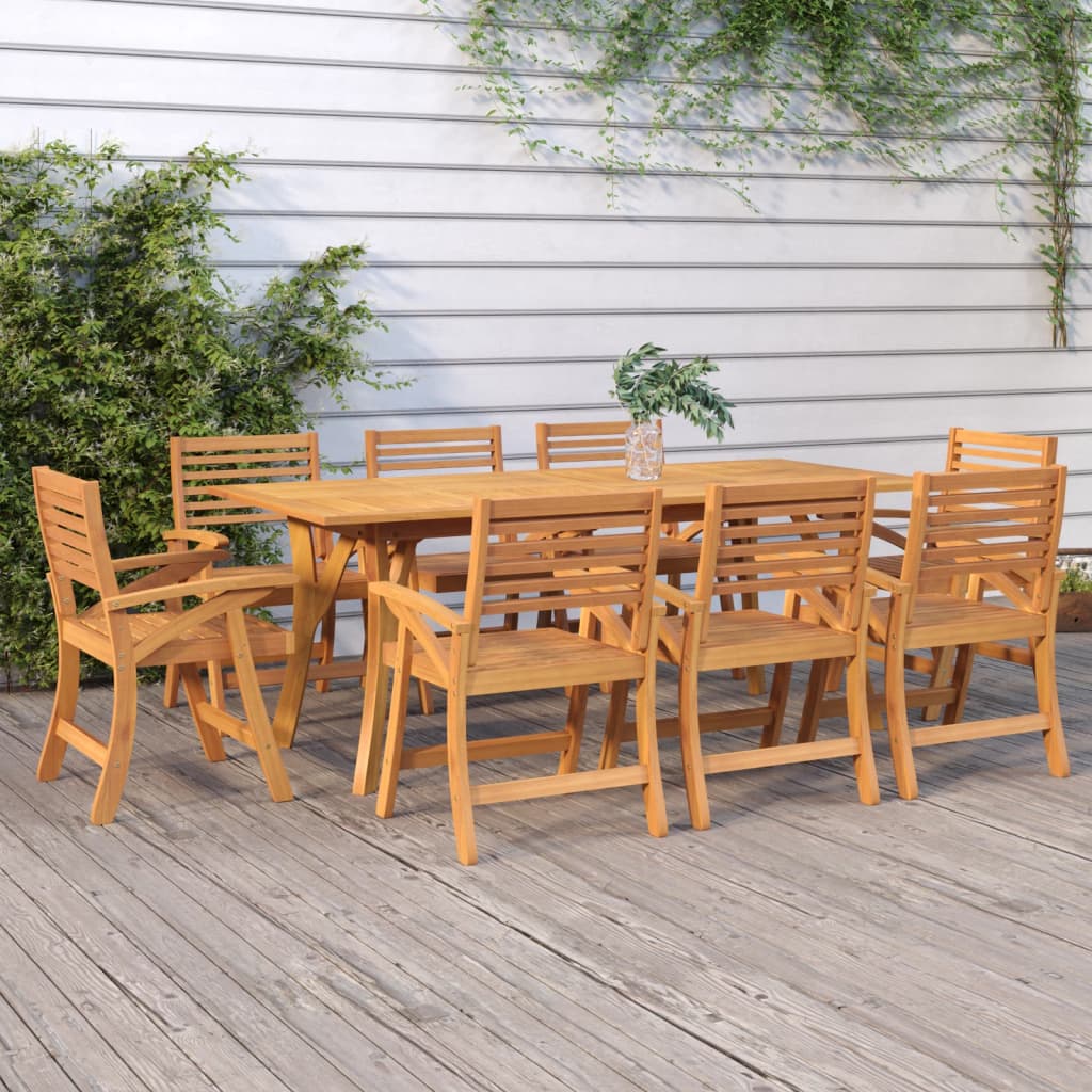 vidaXL Garden Table 200x90x75 cm Solid Wood Acacia - Brown
