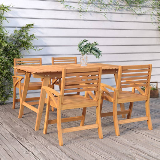 vidaXL Garden Table 150x90x75 cm Solid Wood Acacia - Brown - 25259