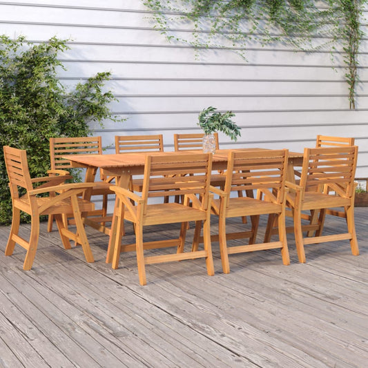 vidaXL Garden Table 200x90x75 cm Solid Wood Acacia - Brown - 25260