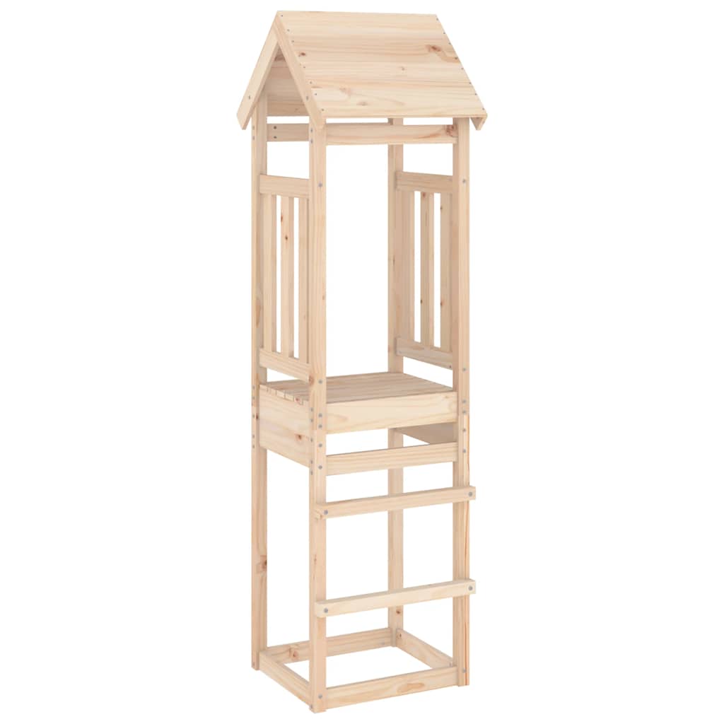 vidaXL Play Tower 52.5x46.5x206.5 cm Solid Wood Pine - Brown