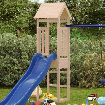 vidaXL Play Tower 52.5x46.5x206.5 cm Solid Wood Pine - Brown