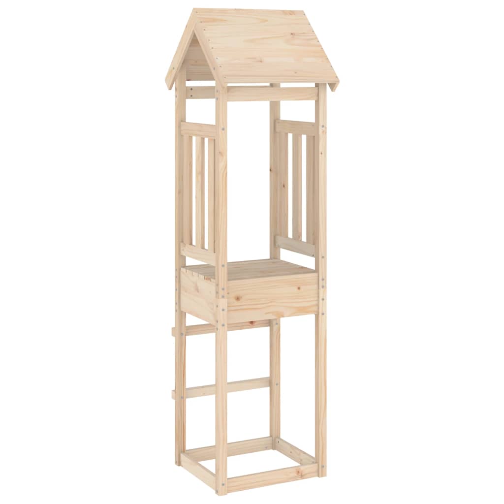 vidaXL Play Tower 52.5x46.5x206.5 cm Solid Wood Pine - Brown