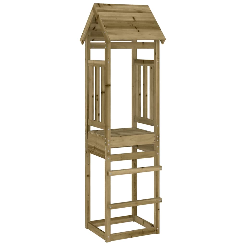 vidaXL Play Tower 52.5x46.5x206.5 cm Impregnated Wood Pine - Brown