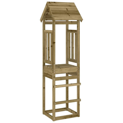 vidaXL Play Tower 52.5x46.5x206.5 cm Impregnated Wood Pine - Brown