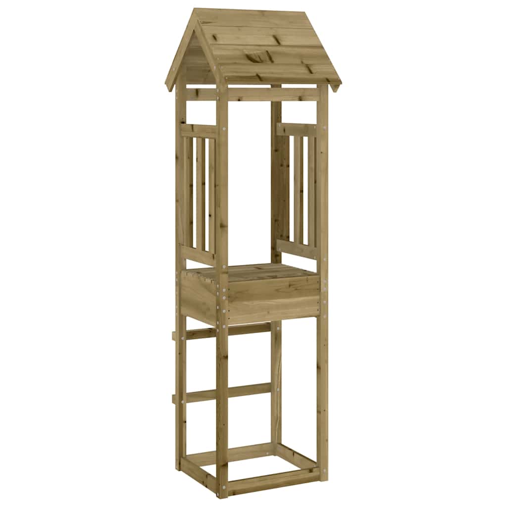 vidaXL Play Tower 52.5x46.5x206.5 cm Impregnated Wood Pine - Brown
