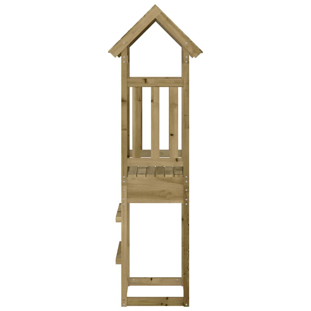 vidaXL Play Tower 52.5x46.5x206.5 cm Impregnated Wood Pine - Brown