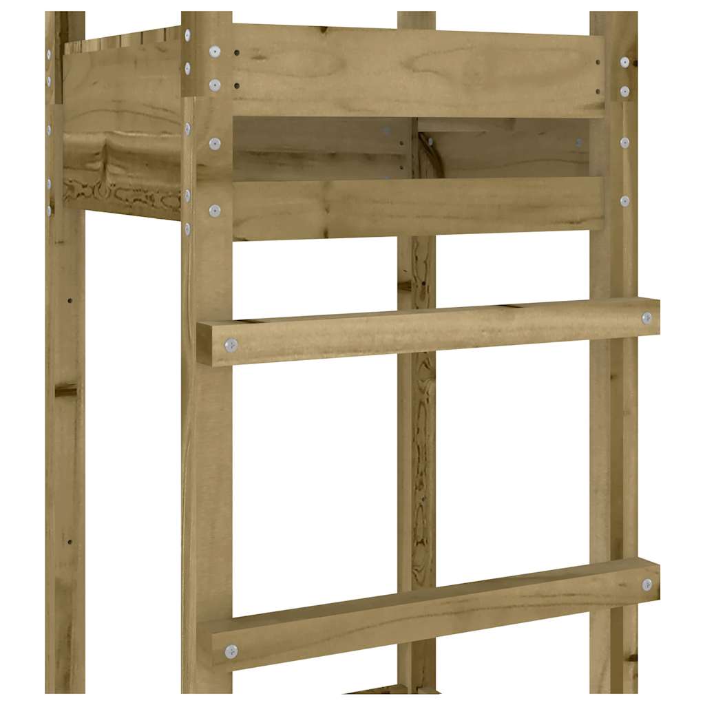 vidaXL Play Tower 52.5x46.5x206.5 cm Impregnated Wood Pine - Brown