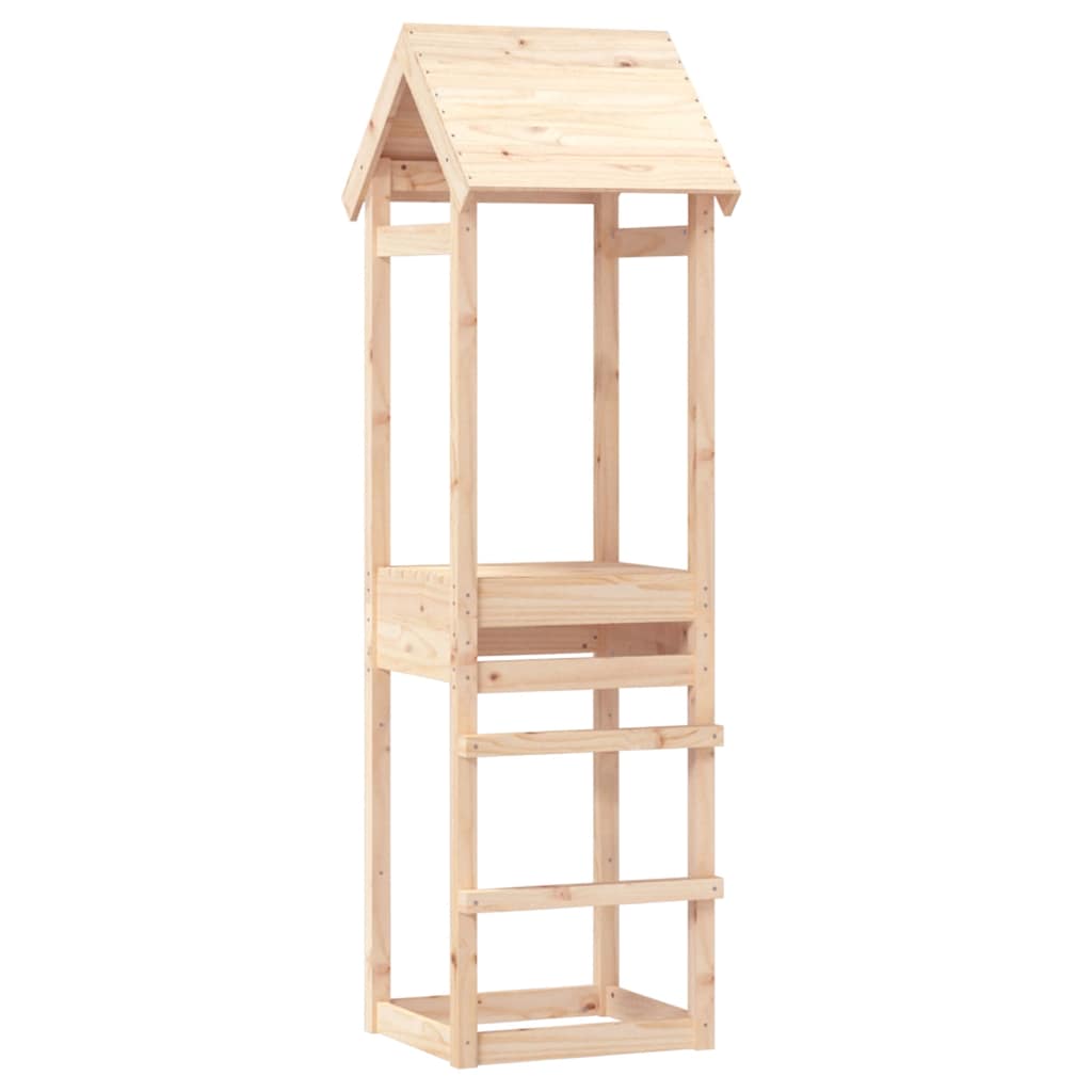 vidaXL Play Tower 53x46.5x194 cm Solid Wood Pine - Brown