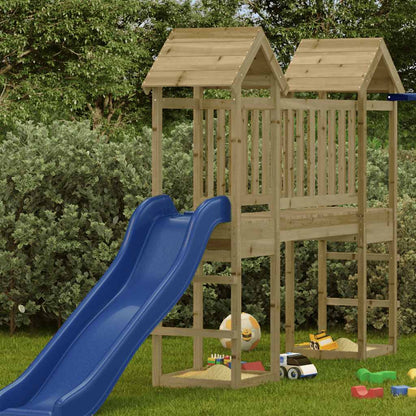 vidaXL Play Tower 53x46.5x194 cm Impregnated Wood Pine - Brown