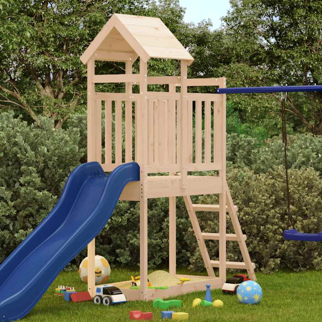 vidaXL Outdoor Playset 53x110x214 cm Solid Wood Pine - Brown
