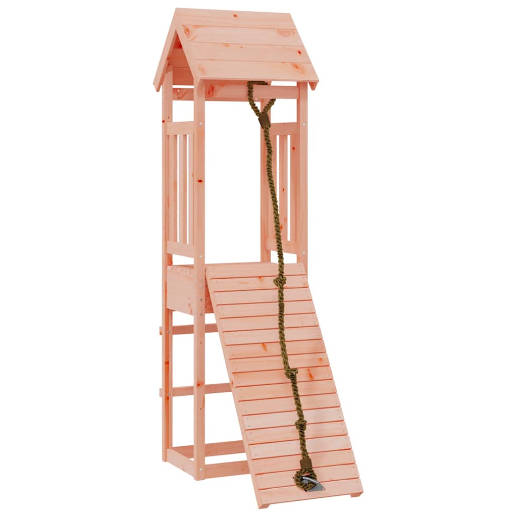 vidaXL Playhouse with Climbing Wall Solid Wood Douglas - Brown