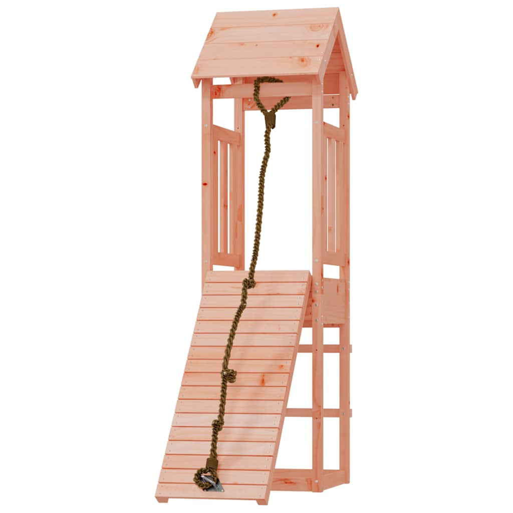 vidaXL Playhouse with Climbing Wall Solid Wood Douglas - Brown