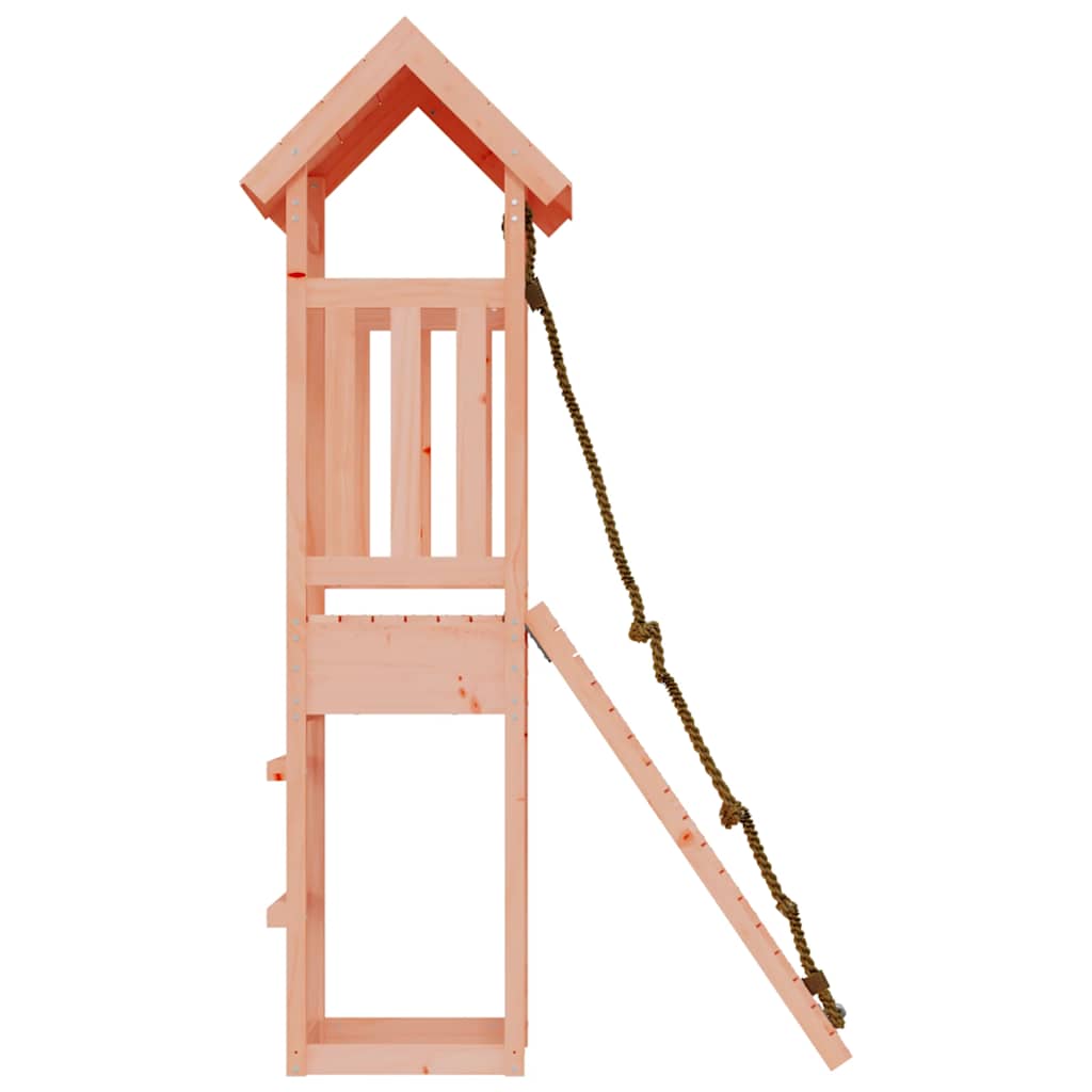 vidaXL Playhouse with Climbing Wall Solid Wood Douglas - Brown
