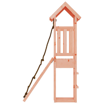 vidaXL Playhouse with Climbing Wall Solid Wood Douglas - Brown