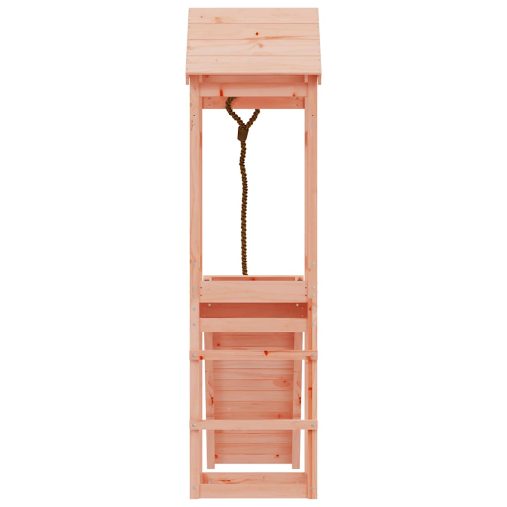 vidaXL Playhouse with Climbing Wall Solid Wood Douglas - Brown
