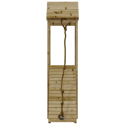 vidaXL Playhouse with Climbing Wall Impregnated Wood Pine - Brown