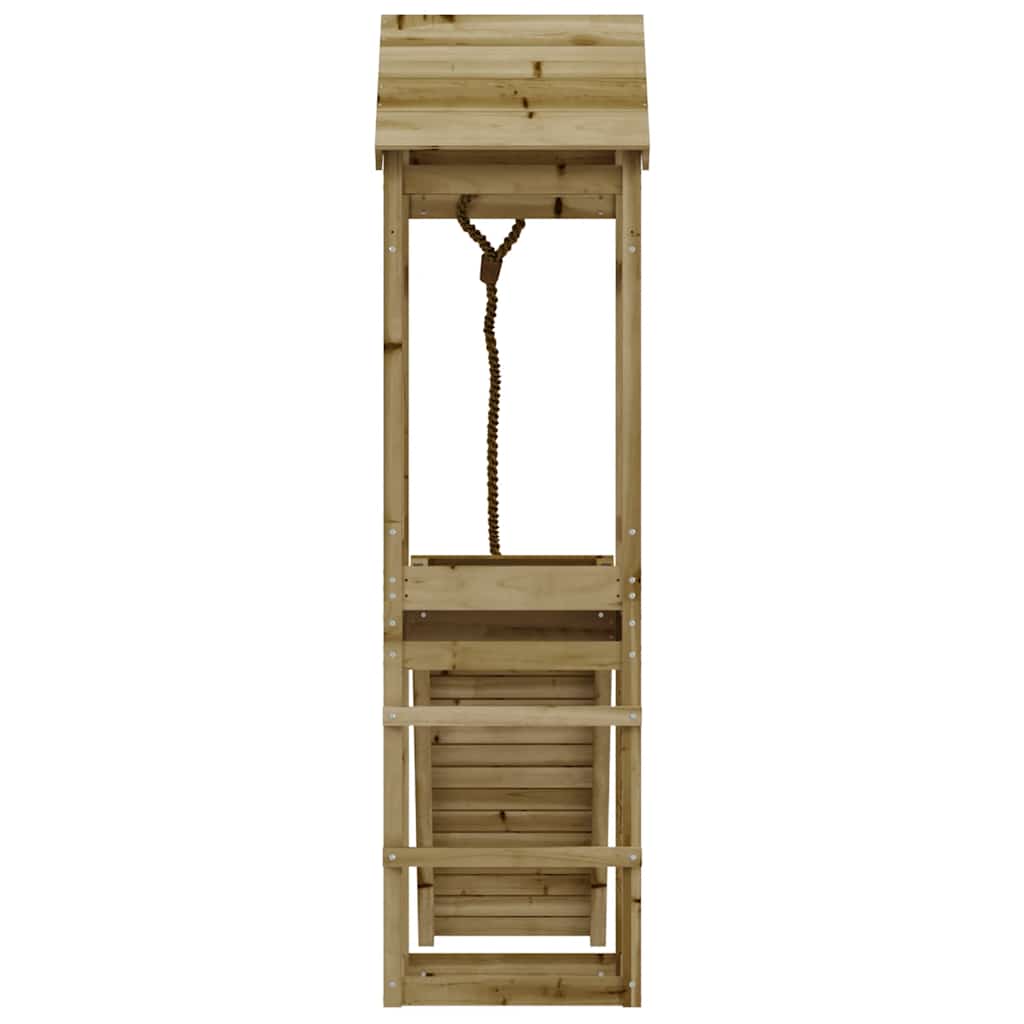 vidaXL Playhouse with Climbing Wall Impregnated Wood Pine - Brown