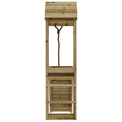 vidaXL Playhouse with Climbing Wall Impregnated Wood Pine - Brown