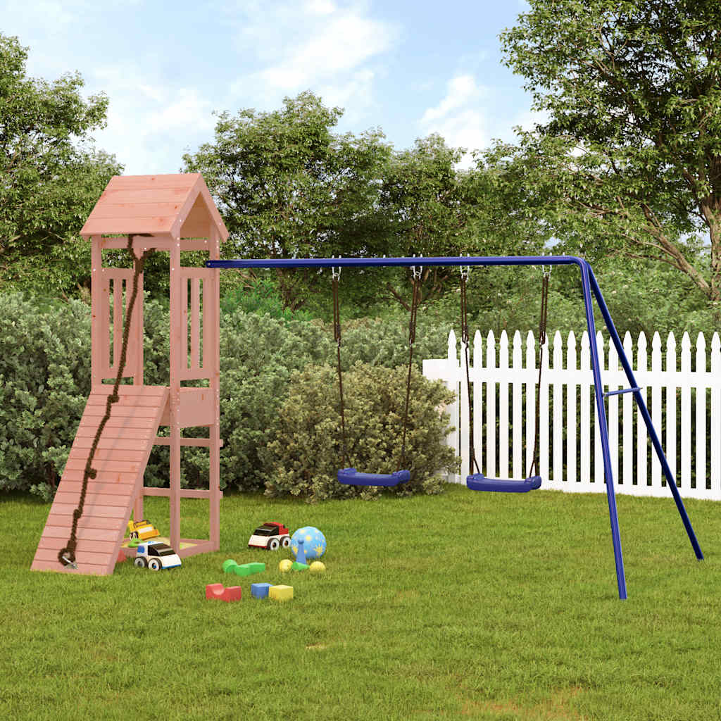 vidaXL Outdoor Playset Solid Wood Douglas - Brown - 32415
