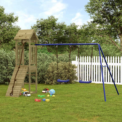 vidaXL Outdoor Playset Impregnated Wood Pine - Brown - 32417