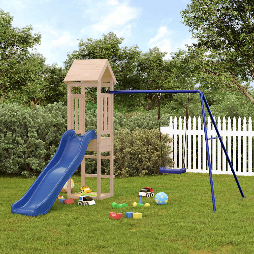 vidaXL Outdoor Playset Solid Wood Pine - Brown - 32419