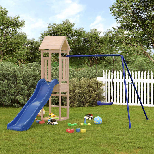 vidaXL Outdoor Playset Solid Wood Pine - Brown - 32419