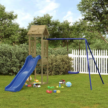 vidaXL Outdoor Playset Impregnated Wood Pine - Brown - 32433