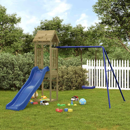 vidaXL Outdoor Playset Impregnated Wood Pine - Brown - 32433