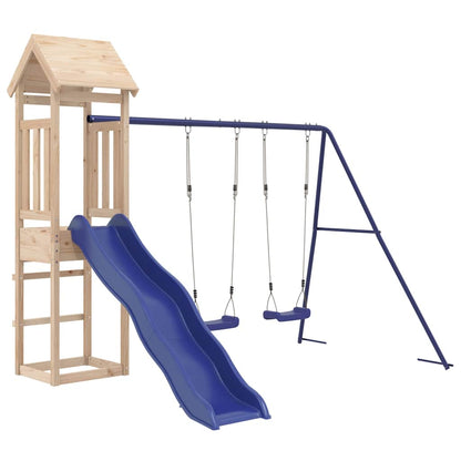 vidaXL Outdoor Playset Solid Wood Pine - Brown - 32435