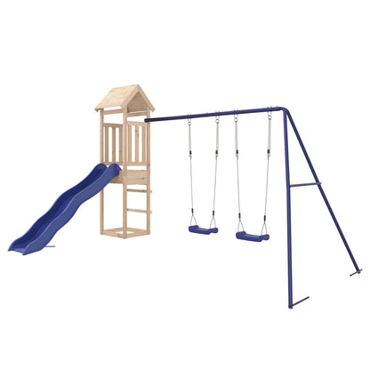 vidaXL Outdoor Playset Solid Wood Pine - Brown - 32435