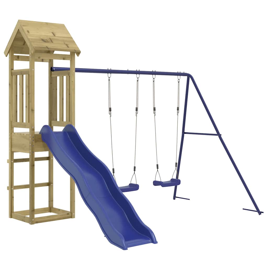 vidaXL Outdoor Playset Impregnated Wood Pine - Brown - 32447