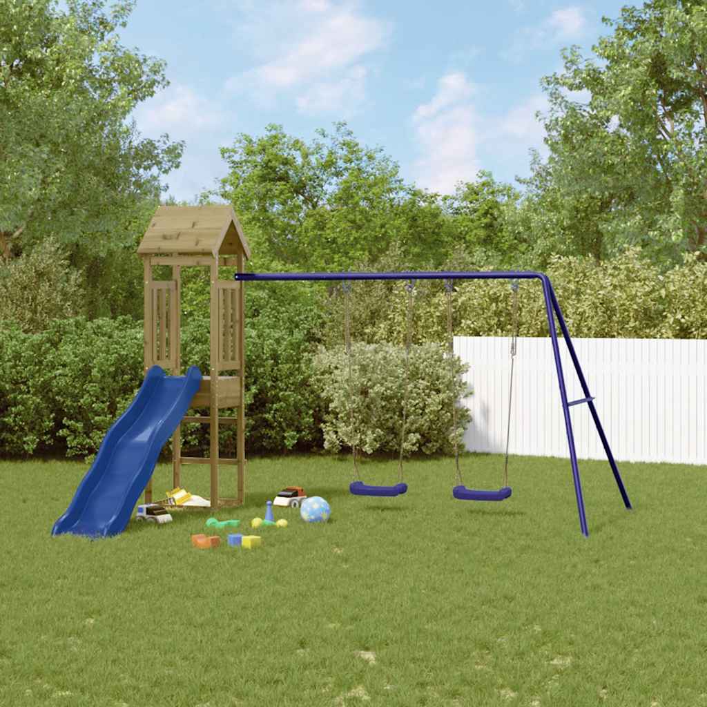 vidaXL Outdoor Playset Impregnated Wood Pine - Brown - 32447