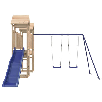 vidaXL Outdoor Playset Solid Wood Pine - Brown - 32448