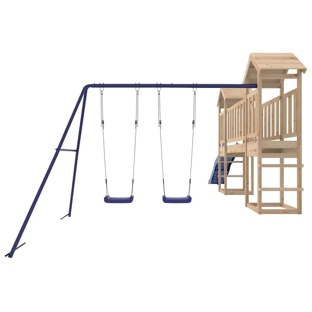 vidaXL Outdoor Playset Solid Wood Pine - Brown - 32448