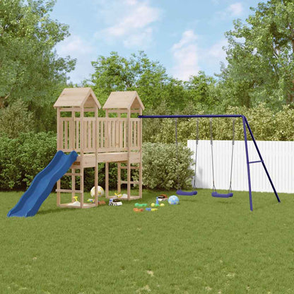 vidaXL Outdoor Playset Solid Wood Pine - Brown - 32448