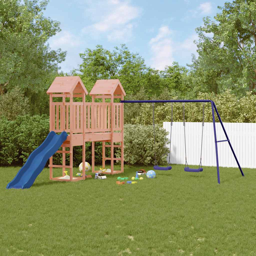vidaXL Outdoor Playset Solid Wood Douglas - Brown - 32461