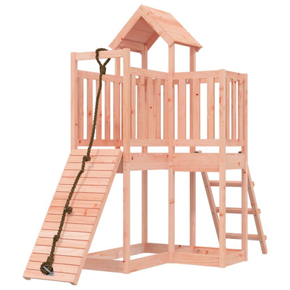 vidaXL Playhouse with Climbing Wall Solid Wood Douglas - Brown - 32482