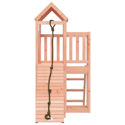 vidaXL Playhouse with Climbing Wall Solid Wood Douglas - Brown - 32482