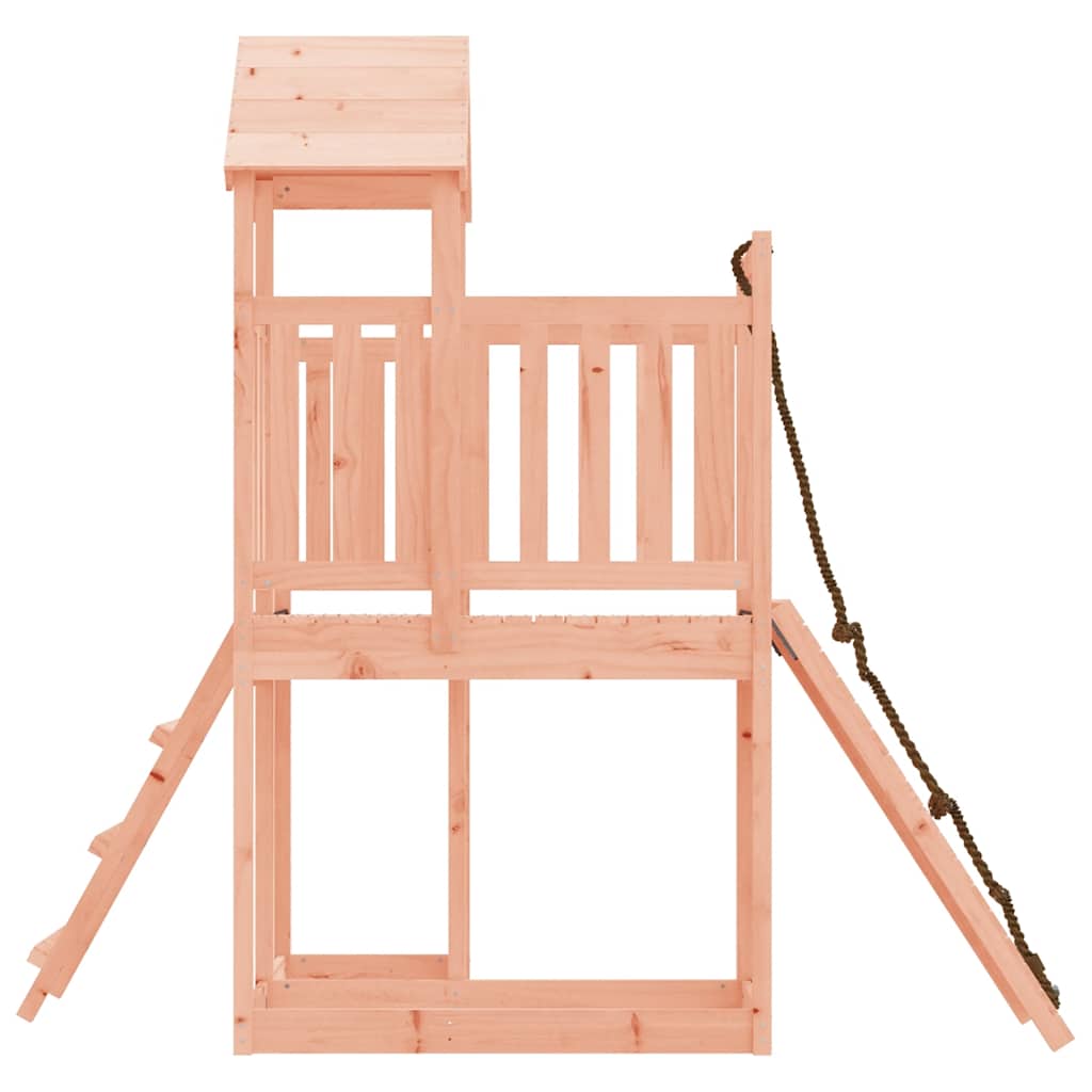 vidaXL Playhouse with Climbing Wall Solid Wood Douglas - Brown - 32482