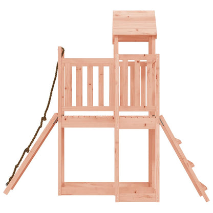 vidaXL Playhouse with Climbing Wall Solid Wood Douglas - Brown - 32482
