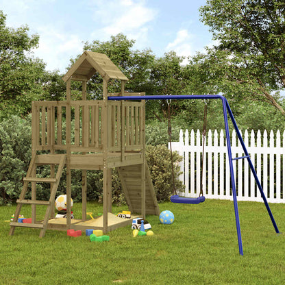 vidaXL Outdoor Playset Impregnated Wood Pine - Brown - 32496