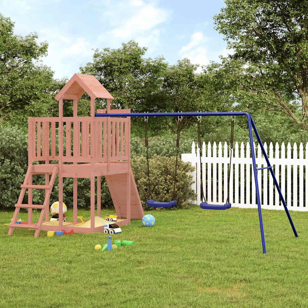 vidaXL Outdoor Playset Solid Wood Douglas - Brown - 32505