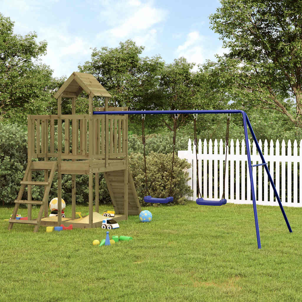 vidaXL Outdoor Playset Impregnated Wood Pine - Brown - 32506