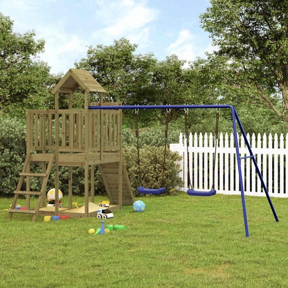 vidaXL Outdoor Playset Impregnated Wood Pine - Brown - 32506