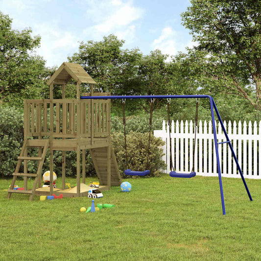 vidaXL Outdoor Playset Impregnated Wood Pine - Brown - 32506