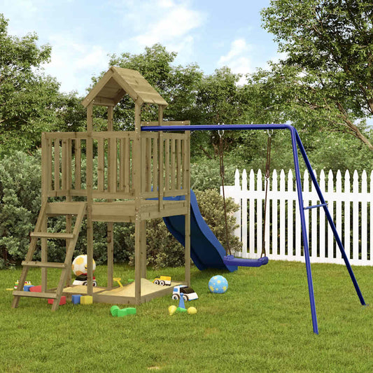 vidaXL Outdoor Playset Impregnated Wood Pine - Brown - 32529